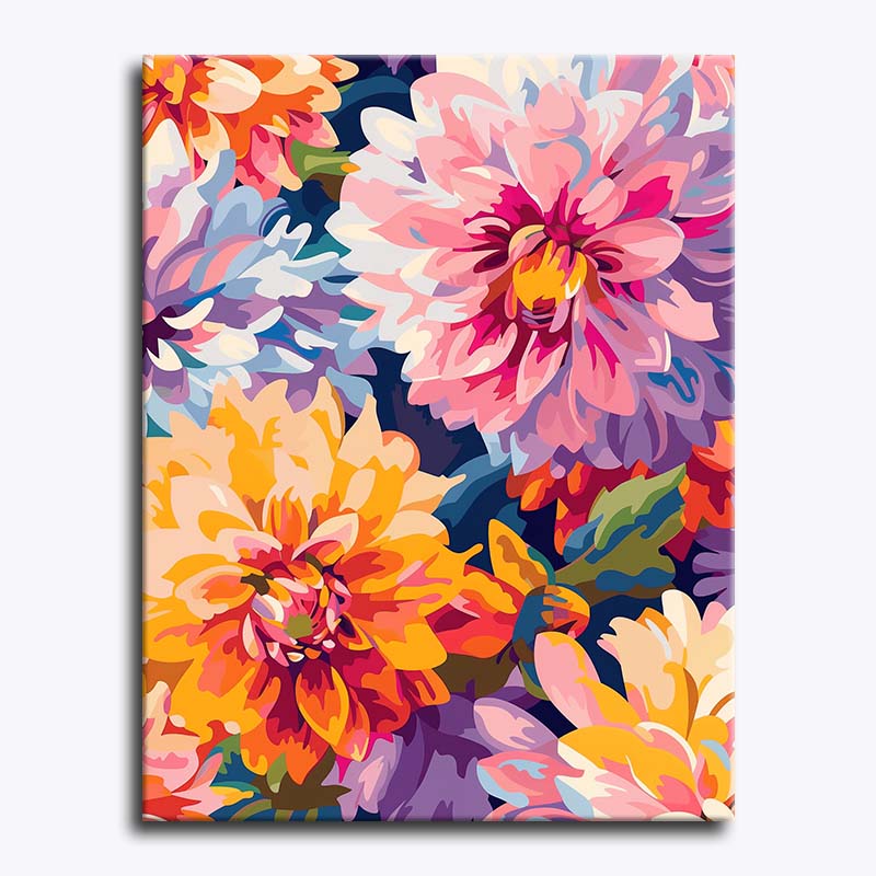 Colorful floral design on a white background