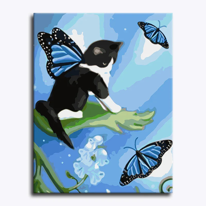Kitten’s Flutter Friends – Paint by Numbers - My Store
