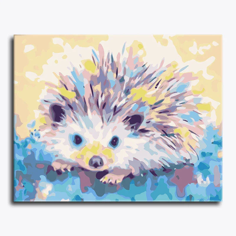 Playful Hedgehog – Paint by Numbers - My Store