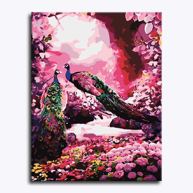 Rosy Plumage – Paint by Numbers - My Store