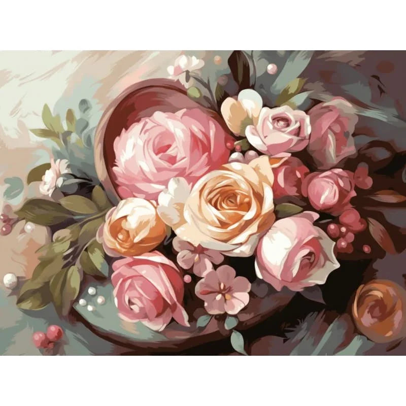Romantic Rose Bouquet – Paint by Numbers - My Store