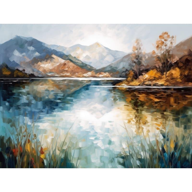 Calm Lake View – Paint by Numbers - My Store