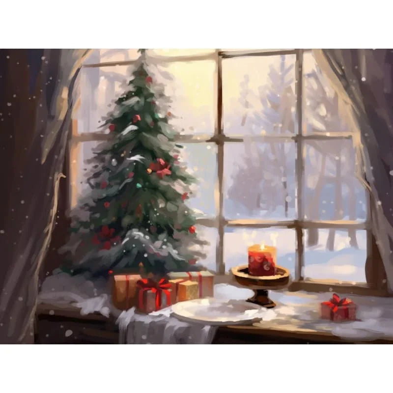 Christmas Window View – Paint by Numbers - My Store