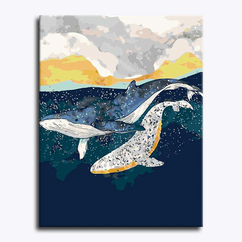 Whale Dance – Paint by Numbers - My Store