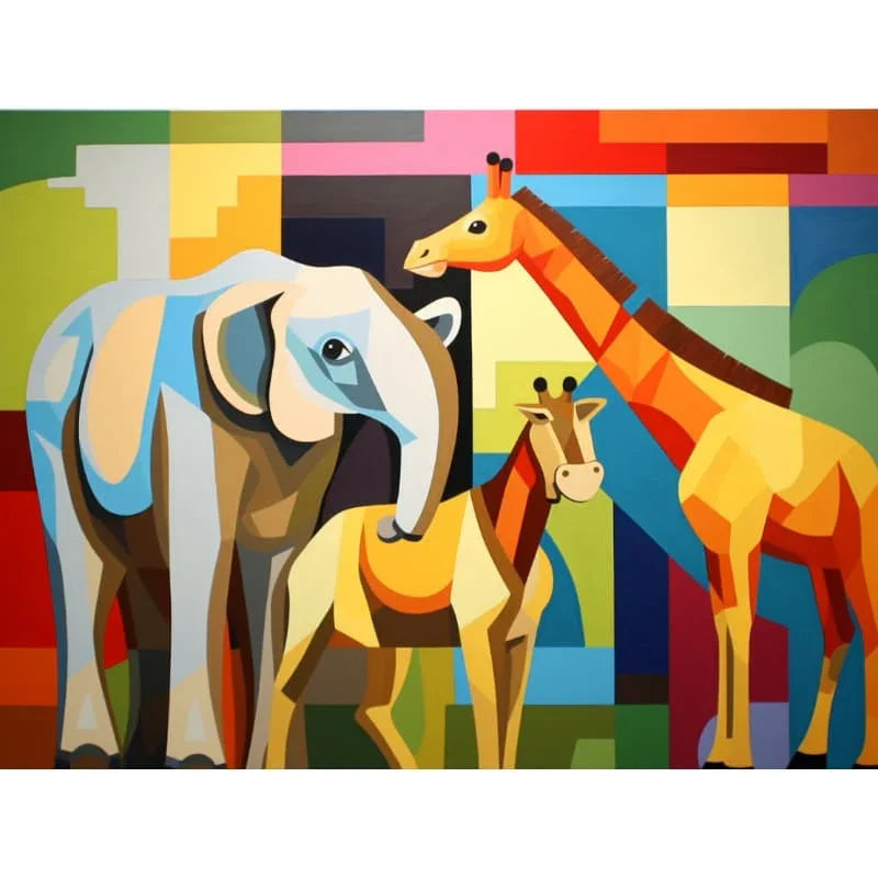 Geometric Jungle – Paint by Numbers - My Store