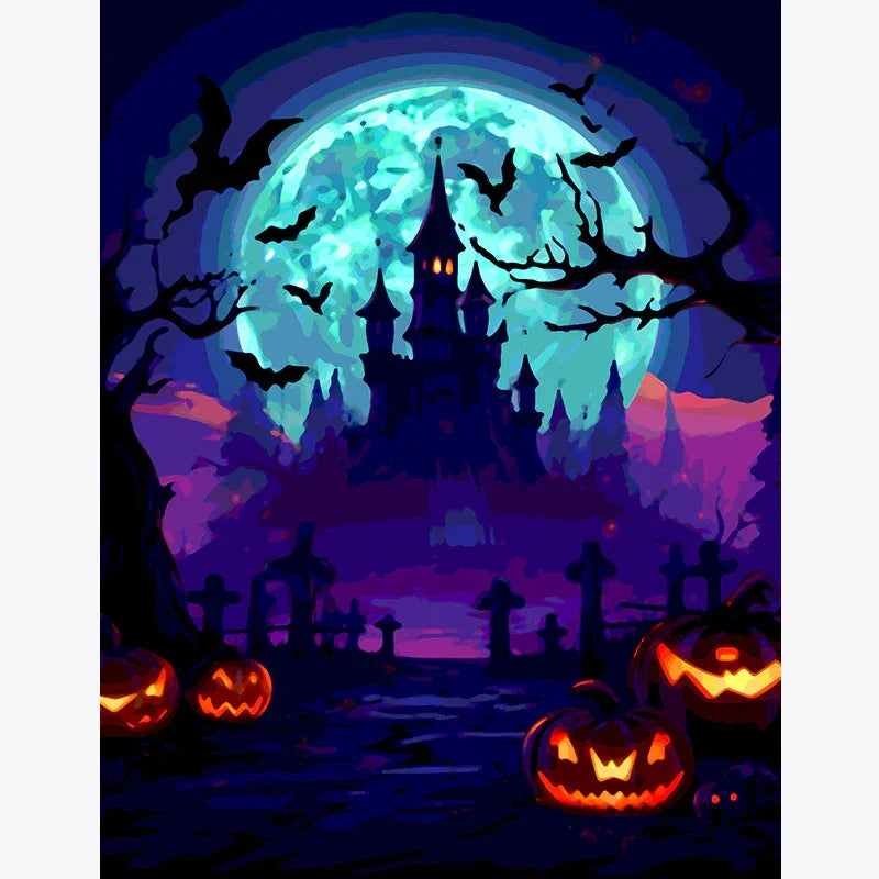 Haunted Eclipse – Paint by Numbers